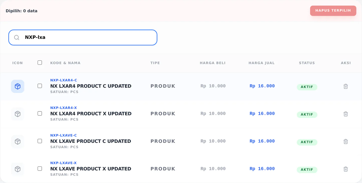 Daftar produk