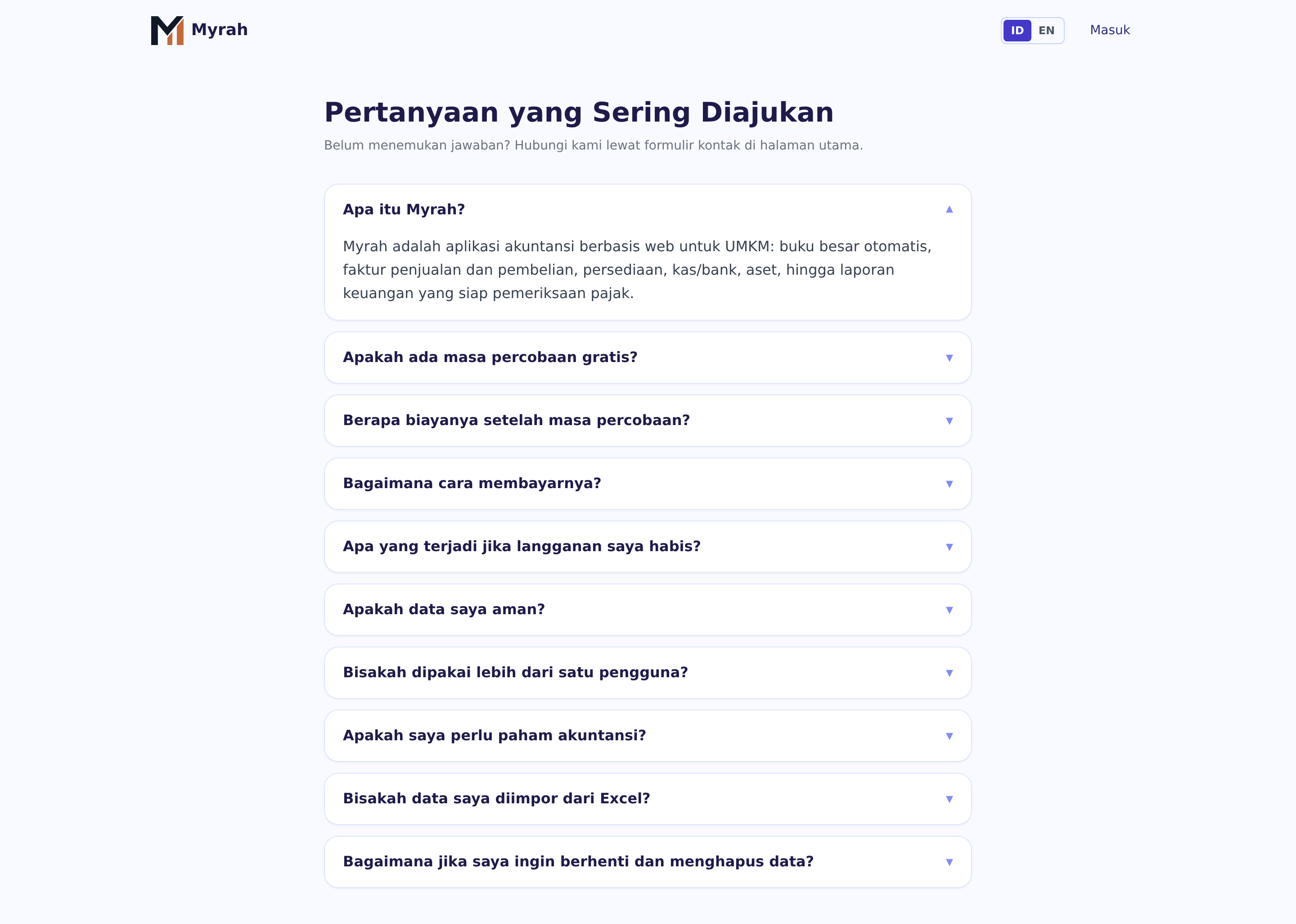 FAQ dan pemecahan masalah